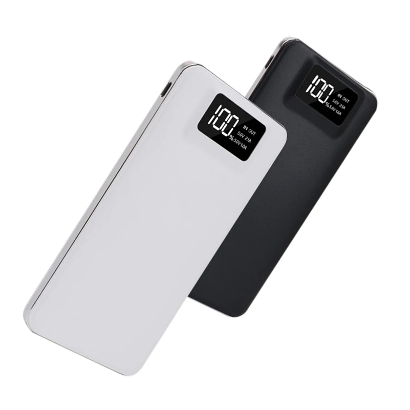 Slim 20000 mAh Power Bank Portable Ultra-thin Polymer Powerbank battery power-bank With LED Light Fast Charger for Mobile Phone
