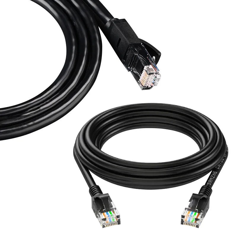 Высококачественный черный RJ45 CAT5 Ethernet шнур Rj45 кабель ethernet Интернет Lan Сетевой для