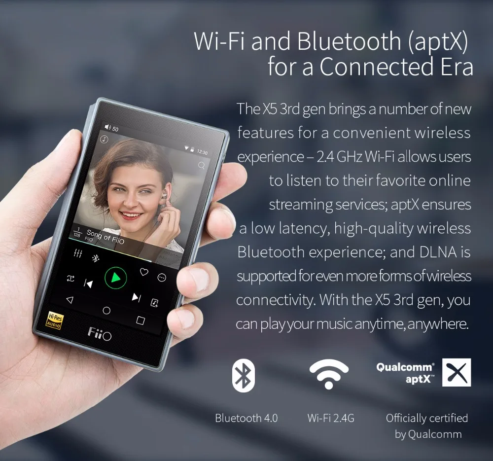 FIIO X5III X5 3nd Gen на базе ОС Android WI-FI Bluetooth APTX двойной AK4490 без потерь Портативный музыкальный плеер с 32 Гб встроенной памяти