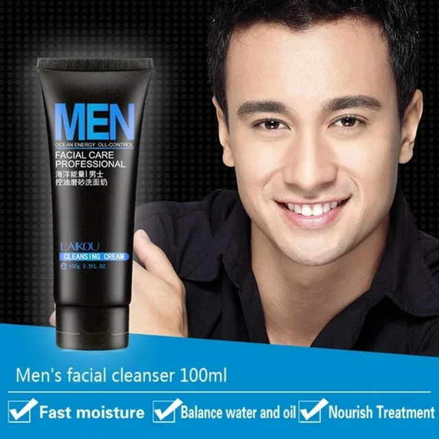 Buy LAIKOU 100g Men deep cleansing oil Control face scrub Skin Care Cleanser