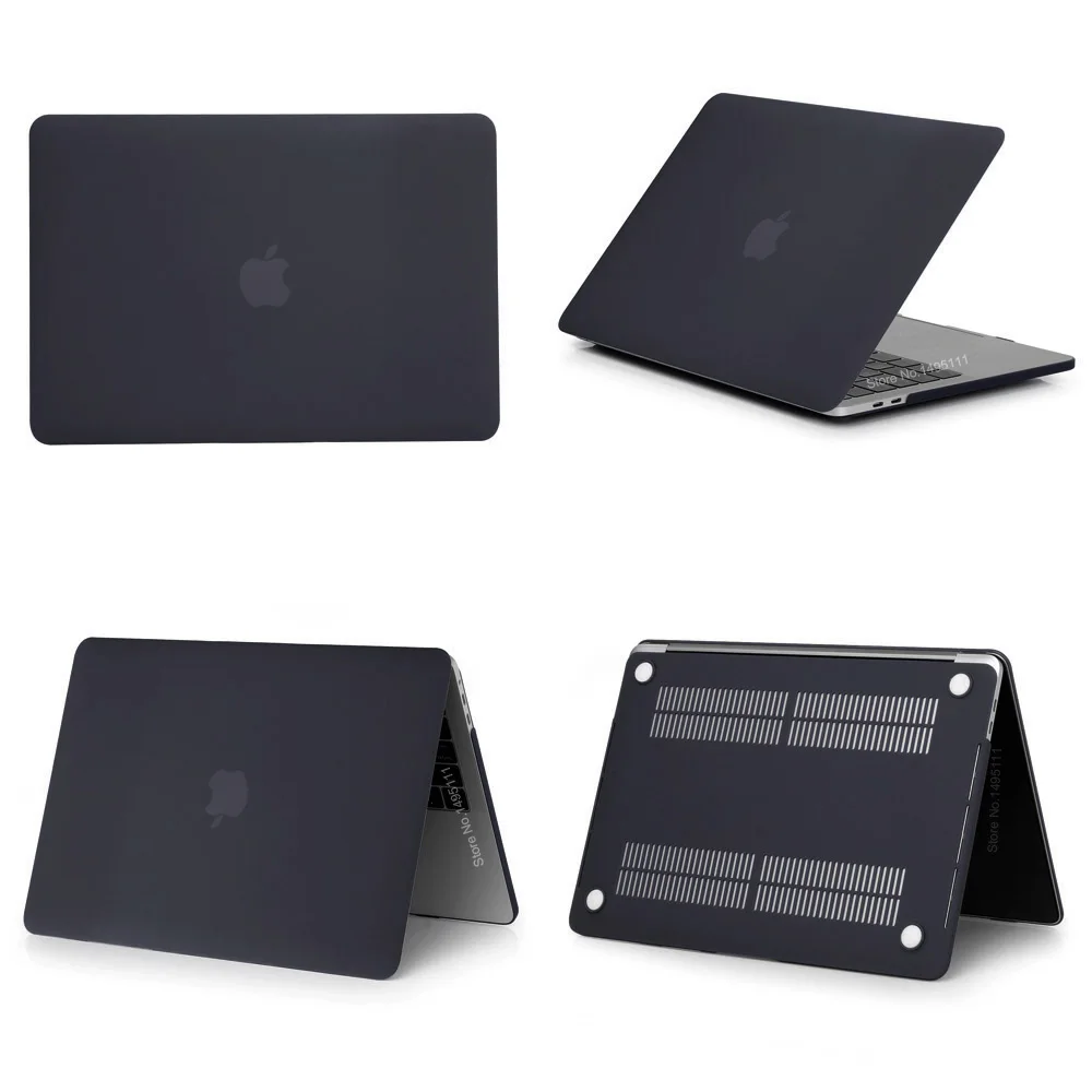 Чехол для ноутбука APPle MacBook Air Pro retina 11 12 13 15 mac pro 16 13,3 дюймов с сенсорной панелью+ чехол для клавиатуры - Цвет: Matte Black
