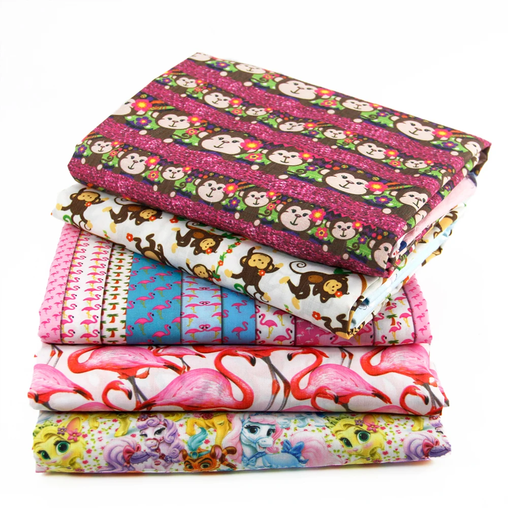 

David accessories 50*145cm Cartoon patchwork Polyester cotton fabric for Tissue Kid Bedding home textile for Sewing,1Yc463