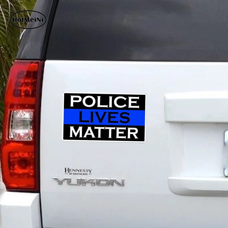 Тонкая наклейка HotMeiNi с надписью Police Lives Matter синяя линия для автомобиля грузовика