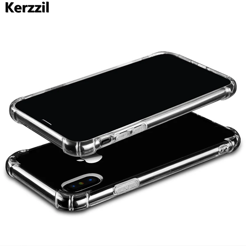 Чехол для телефона Kerzzil с подушкой безопасности iPhone X противоударный прозрачный
