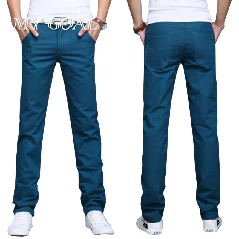 Mens Pants trousers New 2016 Fashion men Slim fit Straight