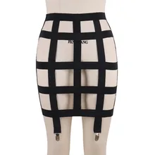 JLX. Жгут сексуальный крутой уличный клетчатый формирователь подвязки пояс жгут тело Связывание юбки цепь платье