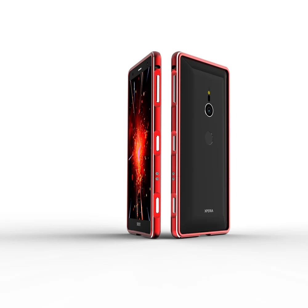 Aluminum Metal Bumper Frame For Sony Xperia XZ2 Compact H8324 Case Luxury Shockproof Dual Color Case for Sony Xperia XZ2 Compat