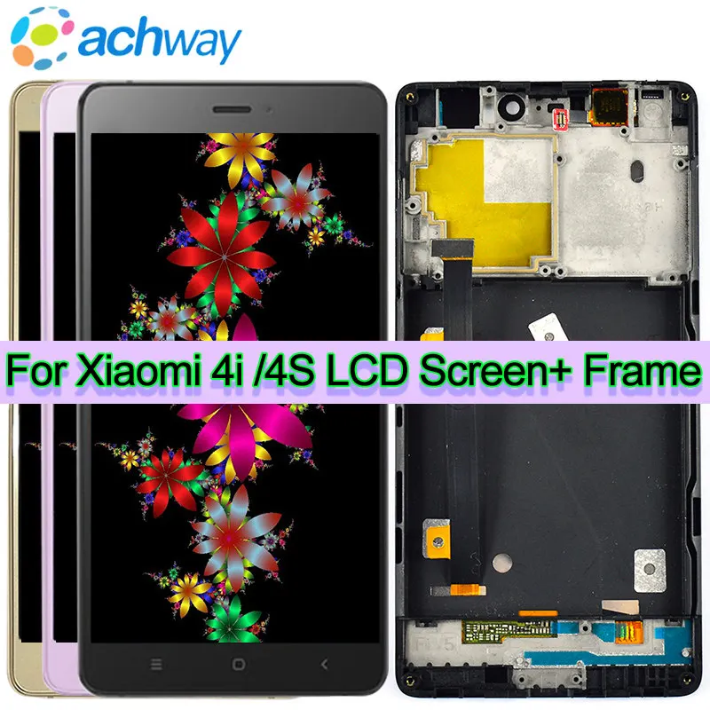 

TOP Quality Mi 4i Full LCD Display Xiaomi Mi4i Mi 4i 4S MI4S +Touch Screen Digitizer Assembly with Frame MI4s Replacement Parts