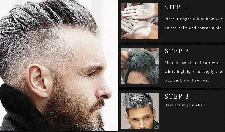 sliver grey hair wax 003
