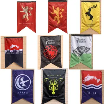 7 Type Movie Game of Thrones Iron Throne King Seat Family Badge flag Model NIGHT KING Jon Snow Cosplay Props Figure Collectible