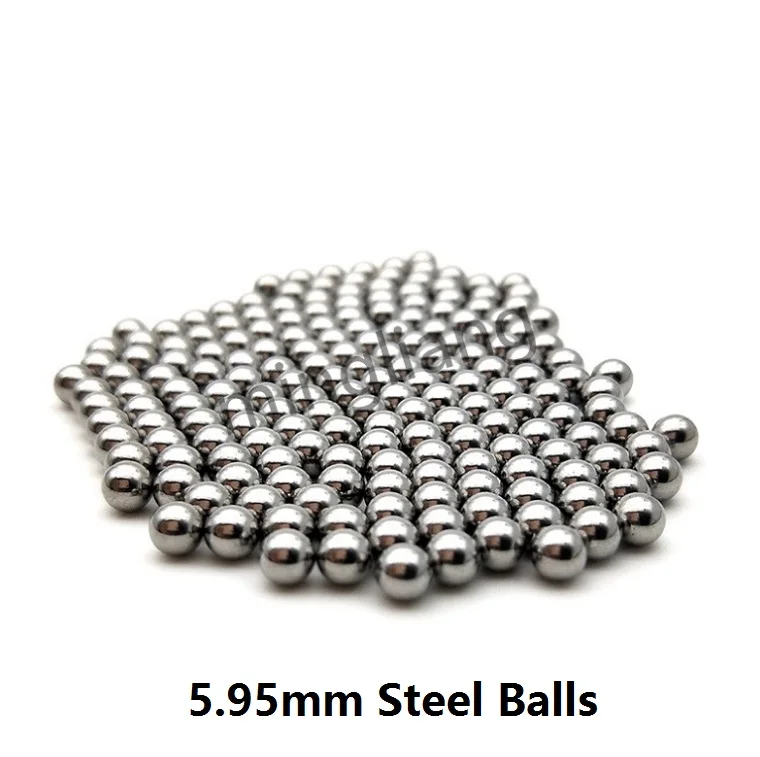 1 кг/лот(около 1160 шт) прецизионные стальные шарики охотничьи рогатки подшипниковые стальные шарики 5,95 мм/0,2342 дюйма стальные патроны