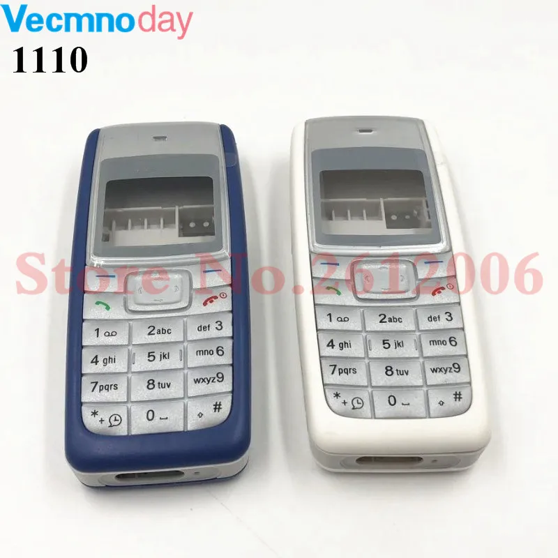 

Full Housing Back Cover For Nokia 1110 1112 Battery Cover Rear Case Housing Middle Frame English Keyboard Button+Logo