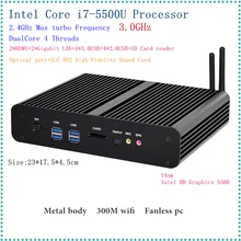 Intel 5th Gen. i7 5500U/5600U CPU Fanless Mini PC i7 Broadwell HTPC Blu-ray Micro PC Small Size htpc Graphics HD5500 Computer цена Intel 5th Gen. i7 5500U/5600U CPU Fanless Mini PC i7 Broadwell HTPC Blu-ray Micro PC Small Size htpc Graphics HD5500 Computer цены онлайн