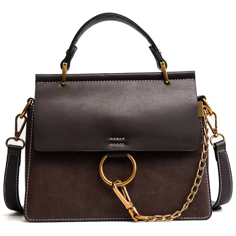 

Flap Bag Vintage Messenger Crossbody Bags for women Handbags Designer Fashion Leather Totes Bag Ladies Panelled Handbag bolsa