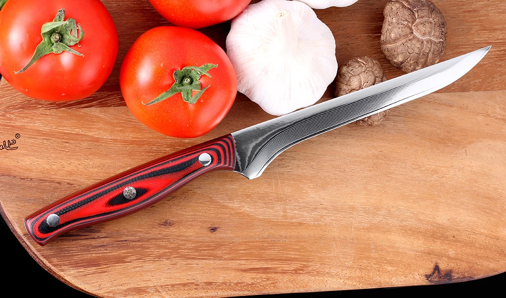 XITUO Pro Кухня 6 дюймовый шеф-повара Ножи 67-слой японский VG10 из дамасской стали с высоким содержанием углерода Нержавеющая сталь косточки Ножи эргономичный шлифовального оборудования