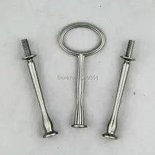 100 шт бронзовые или матовые серебряные товары для украшения торта Подставки для свадьбы и вечерние 3 яруса мини овальный цвет