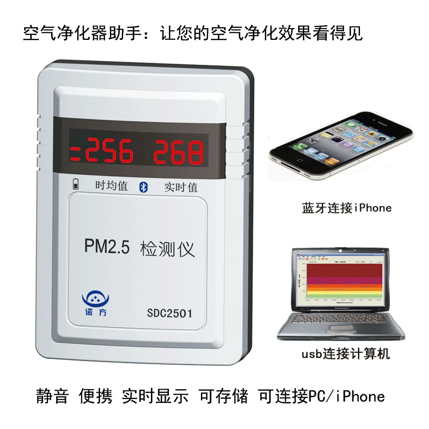 

PM2.5 detector Air quality monitor Dust particle counter PM2.5 detector Concentration Meters Gas Analyzers connect with PC