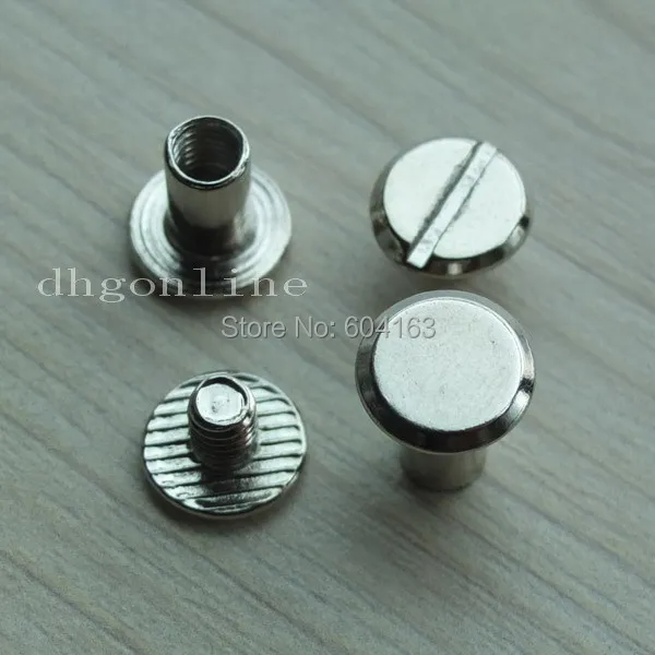 50 PCS 18mm x 9mm Screwback nail Stud Chicago Solid Slotted Screw Head