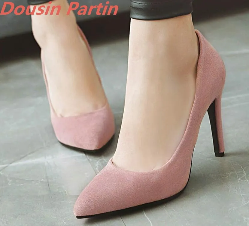 

Dousin Partin 2019 newest style women pumps colors women pumps high heels women shoes woman zapatos mujer pointed toe heels shoe