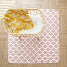 Медовый розовый тканый смешанный ковер для детской комнаты, пасторальный домашний декор прикроватный ковер, серый цвет татами коврик