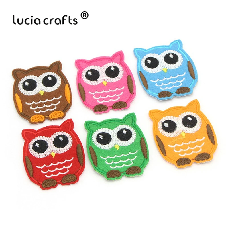 Наклейки для одежды Lucia crafts 6 шт. 4 2*5 3 см с вышивкой совы железные наклейки нашивки