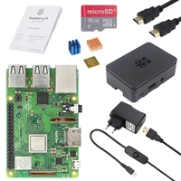 RS Raspberry Pi 3 Model B+ Starter kit+ABS Case+Power Adapter+Heat Sink+16G 32G SD Card+HDMI Cable for Raspberry Pi 3 Plus 