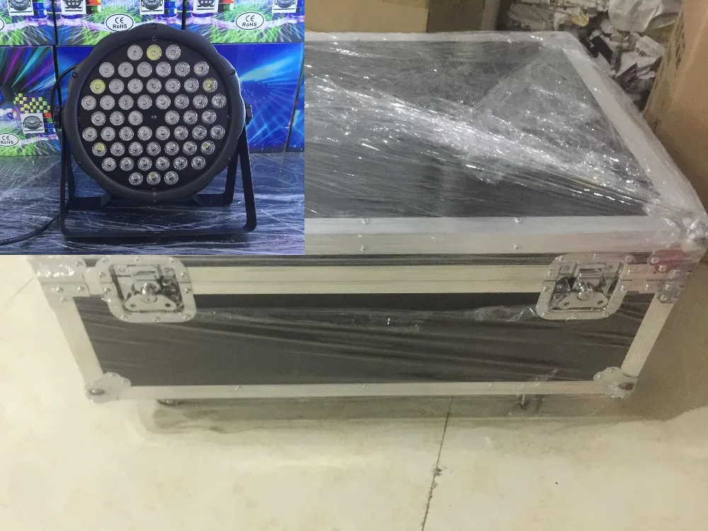 

12pcs 54X3W led par + flightcase +dmx cable DJ Par LED RGBW Wash disco Light DMX Controller dmx light