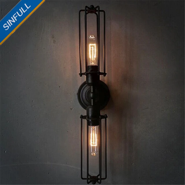 Black Antique Wrought Iron Wall Light Bedside Bathroom Vintage Wall