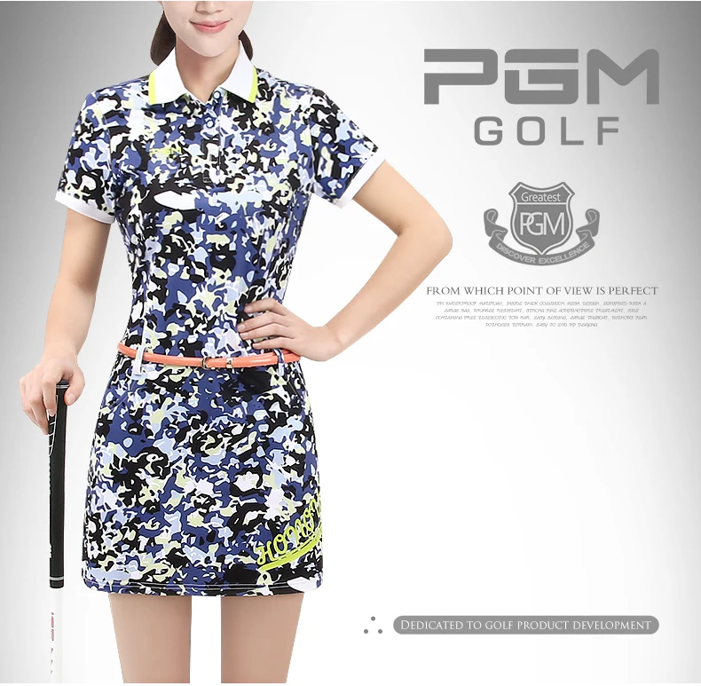 PGM Брендовое новое качественное цельное платье для гольфа для женщин, хорошее эластичное, не мнется, не скатывается, для девушек, дышащее, красивое платье для женщин