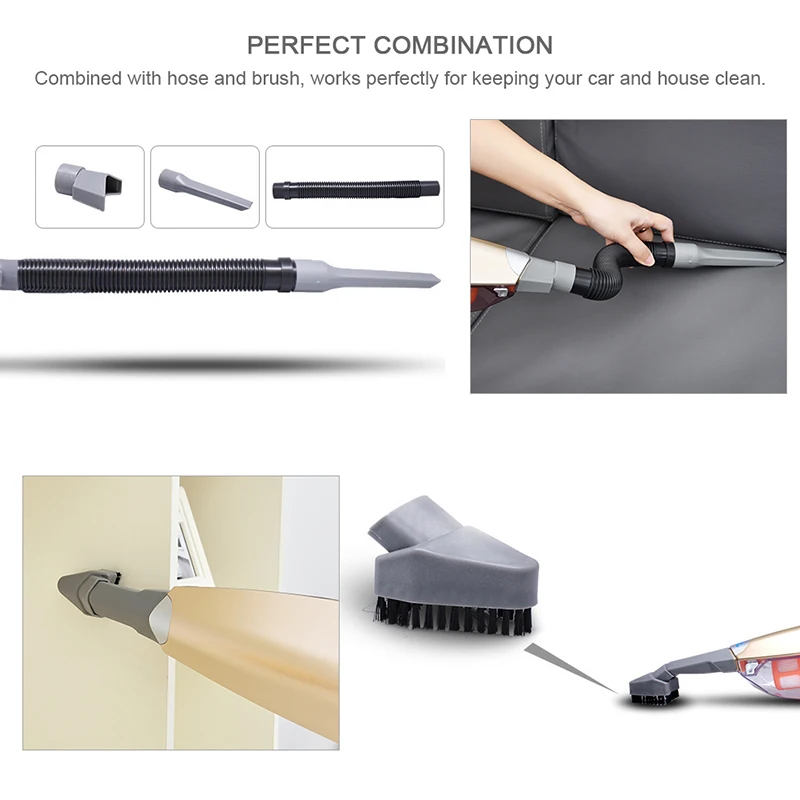 Auto 3 In 1 Car Vacuum Cleaner Fast Tire Inflator Vacuum Dry Wet Handheld Dust Buster LED Digital Display Tire Pressure Gauge
