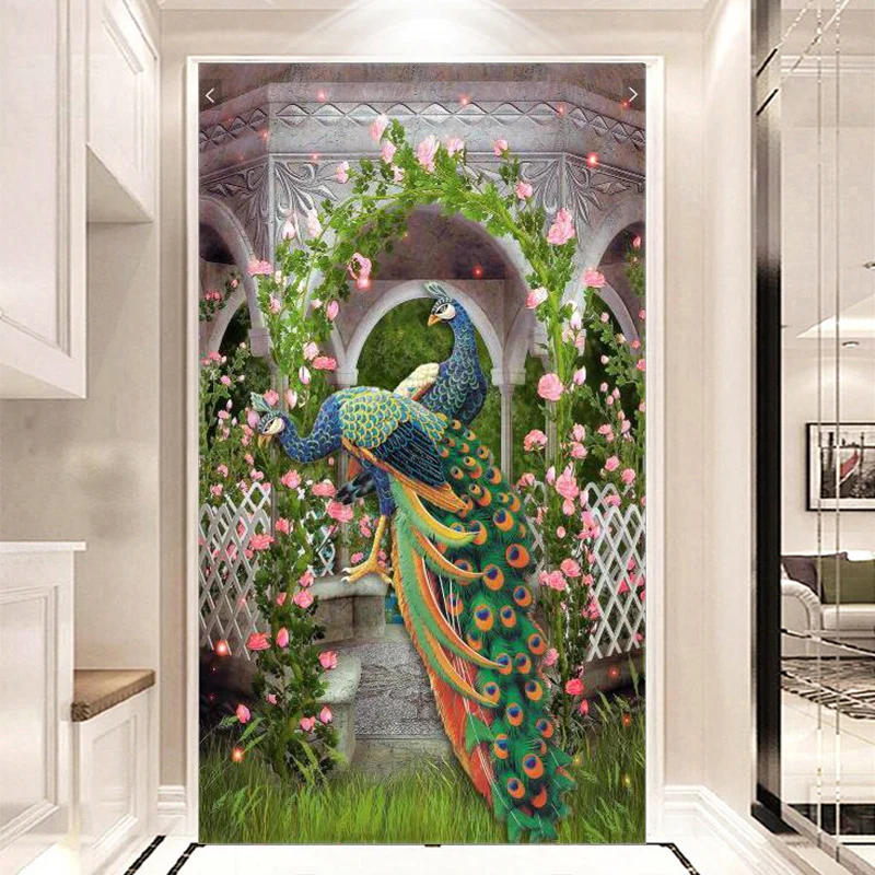 

Youran Rhinestone Painting, Round,full, diy,3d Embroidery,5d Diamond Painting,Peacock,Animal Diamond Mosaic Pattern Wall Decor