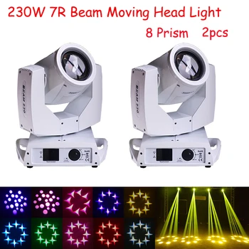 

White 230W 7R Sharpy Beam Moving Head Light Touch Screen Spot Lights 16/20CH dj stage lighting for Disco Club Show 2pcs/lot