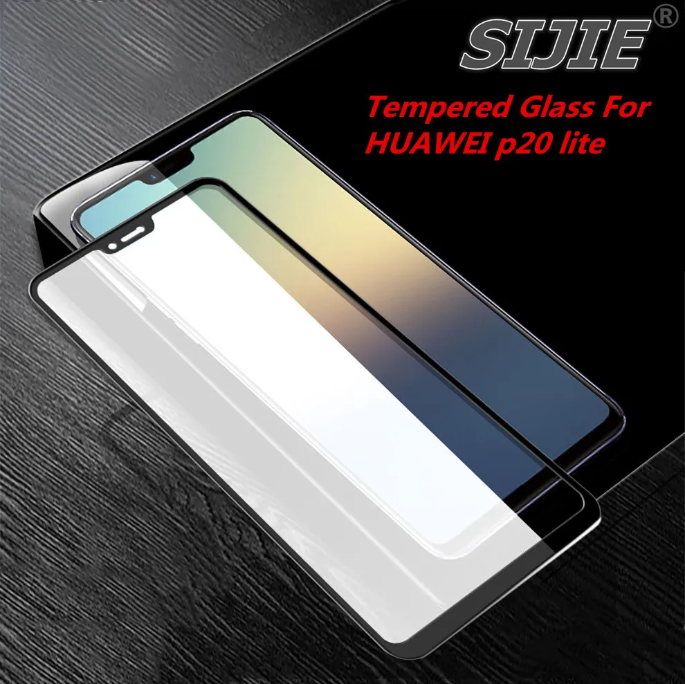 Закаленное стекло для HUAWEI p20 lite 5 84 Дюймов Полное покрытие экран защитный чехол