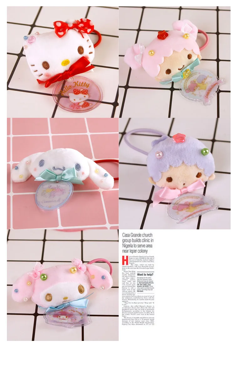 Kawaii My Melody Little Две звезды ободок для волос плюшевые Hearwear игрушечные Конфеты Подарки для девочек на день рождения