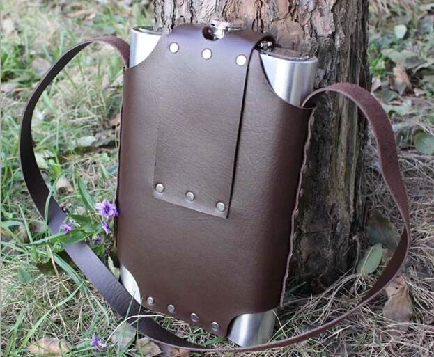 

1PC 64oz Thickening Stainless Steel Hip Flask Travel Outdoor Sports Russian Large Pocket Flask wine pot JZ 1115