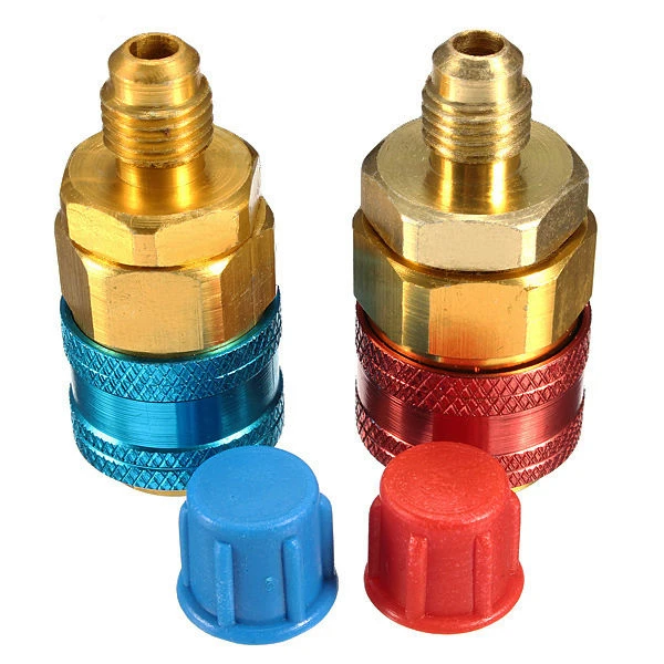 AUTO 1pair Quick Couplers Connector For Refrigerant R134a Car