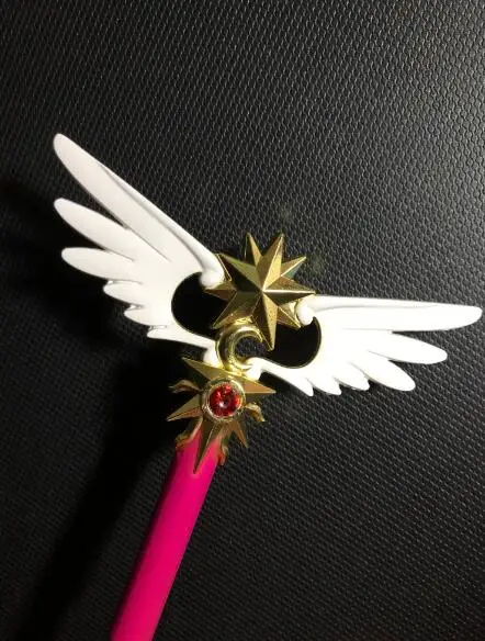 Выдвижная детские для девочек Сакура Card Captor палочка четкие карты Kinomoto Сакура волшебная палочка звезды японского аниме Косплэй реквизит оружие