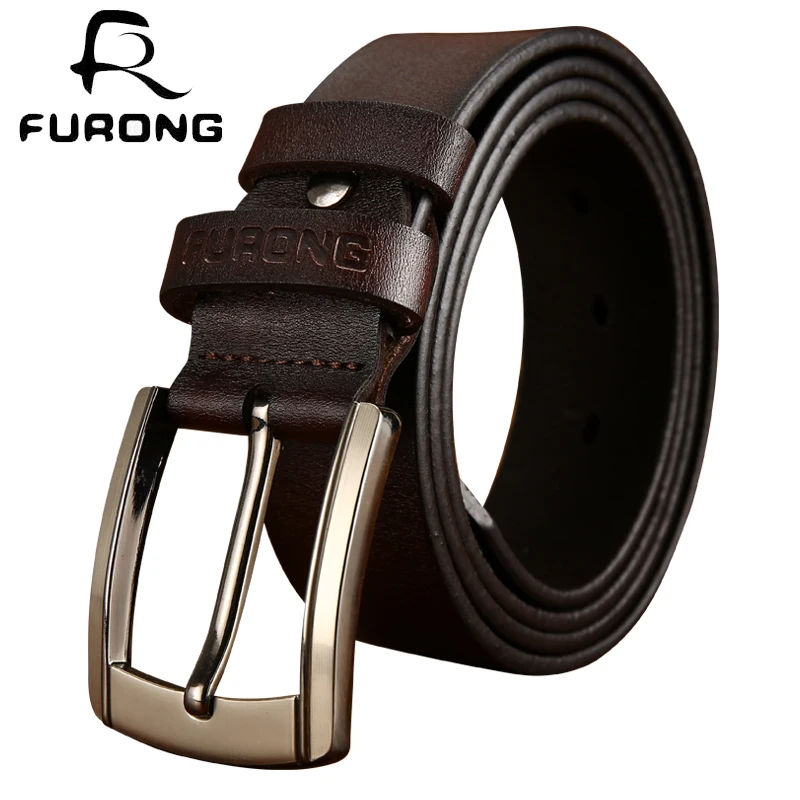

Designer Brand Male Cowhide Belts Genuine Leather Men Belt High Quality Wide Pin Buckle Cow Genuine Leather 100-135CM Vintage