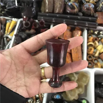 

Natural health tea drinking horn horn glass ornaments playing pieces of antique handicrafts gift collection