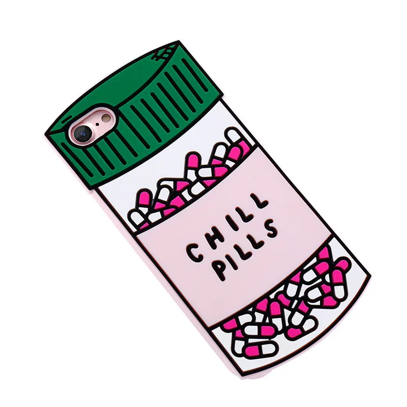 Pill Pattern KISSCASE милый узорчатый Телефон чехол для iPhone 6 6s 7 8 Plus Мягкий силиконовый милый резиновый корпус TPU чехол для iPhone 5 5S SE Coques - Цвет: Pill Pattern