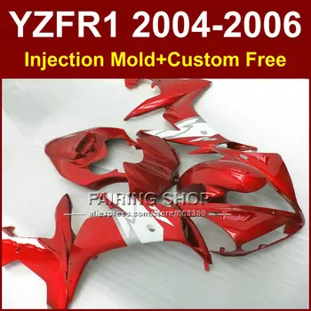 

7gifts factory Injection mold road/racing fairings kit for YAMAHA 04 05 06 YZFR1 YZF1000 YZF R1 2004 2005 2006 red fairing kits