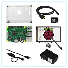 8 in 1 Raspberry Pi 3 Model B Board+3.5 Inch LCD HDMI Touch Screen + Case +Power Adapter+USB Power Cable+16GB TF Card