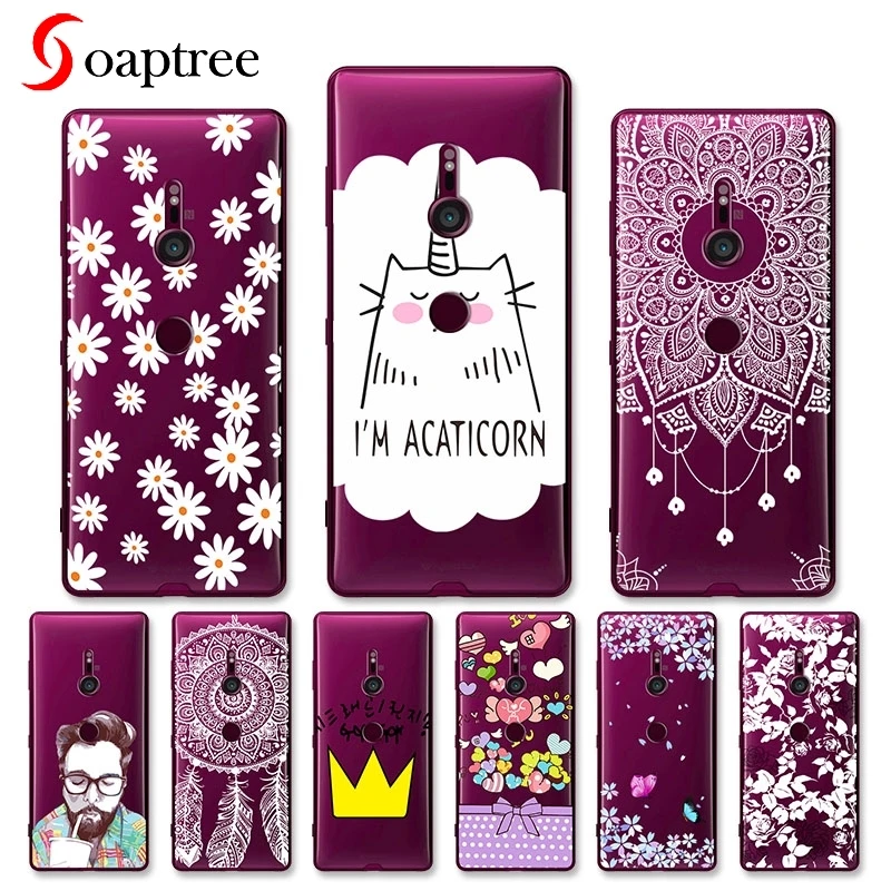 

Case For Sony Xperia L2 L1 XZ1 XZ2 XZ3 Case For Sony XZ1 Compact XZ2 Premium Cover Transparent Painted Silicone Soft TPU Cases