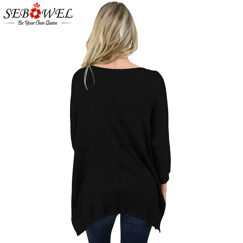 Christmas-Deer-Plaid-Black-Quarter-Sleeve-Tunic-LC251644-2-2 
