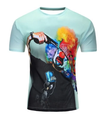 Черно-белая футболка с гипнотическим принтом, Забавные футболки с коротким рукавом Unisxe, мужские топы, мужские 3D футболки, одежда - Цвет: D-47