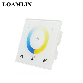 

Monochrome LED Strip Touch Panel Controller White Black Dimmer DC12-24V 8A 3CH