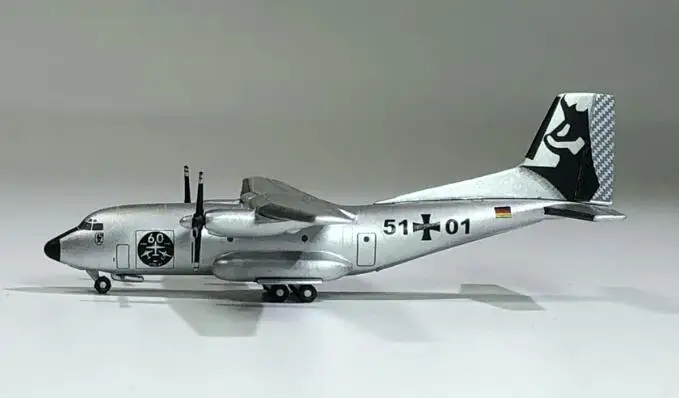 

Rare HP1:500 flight container German C-160 Medium Tactical Transport Model 60th anniversary coating Alloy collection model