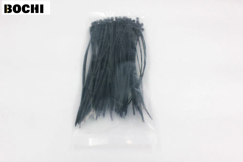 100 шт. width2.8mm 4*200 мм самозапирающийся Белый Черный красные, синие желтые кислотостойкий нейлоновый хомут для проводов и кабелей связи. кабельные стяжки