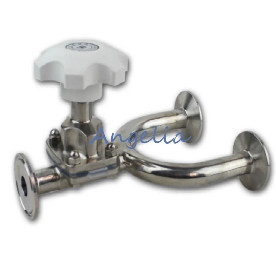 " Труба OD 25 мм санитарная нержавеющая сталь 316L трехзажимной OD 50,5 мм мембранный клапан силиконовый