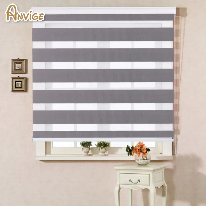 Us 30 0 Canada Usa Zebra Blind Shutter Curtains Roller Shutter Double Layer Shade Blinds Custom Made Curtain For Living Room In Blinds Shades